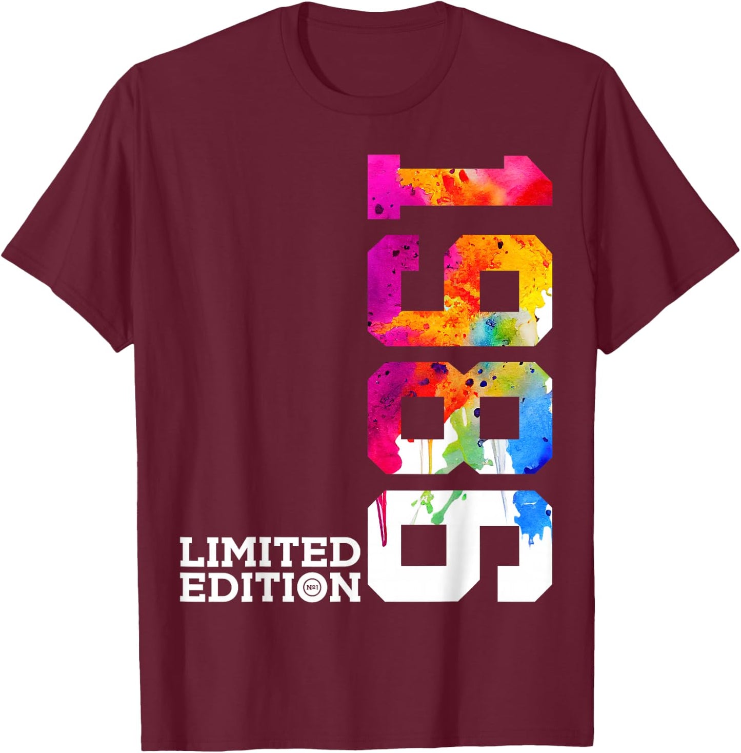 37 Jahre 37th Birthday Limited Edition 1986 , black T-Shirt - T-Shirt | Maroon