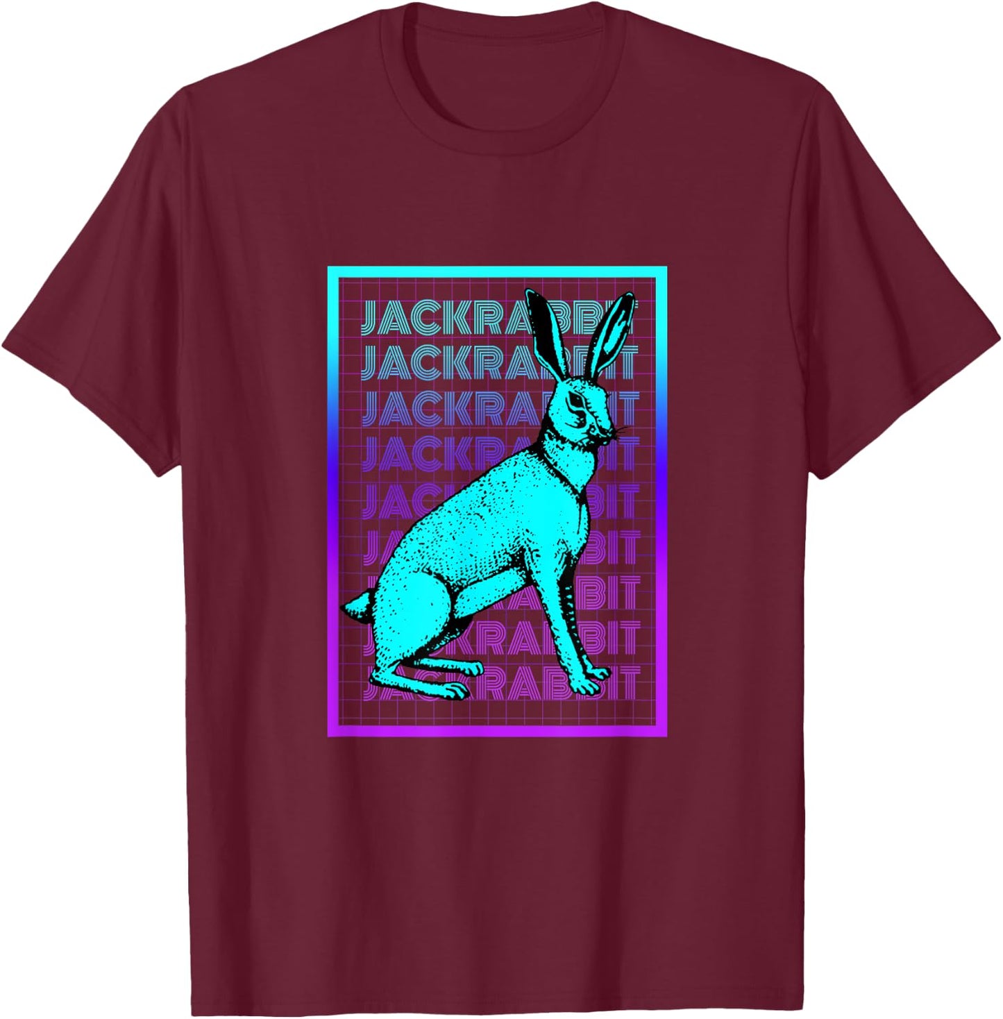 Jackrabbit Vintage Retro Jackrabbit T-Shirt - T-Shirt | Maroon