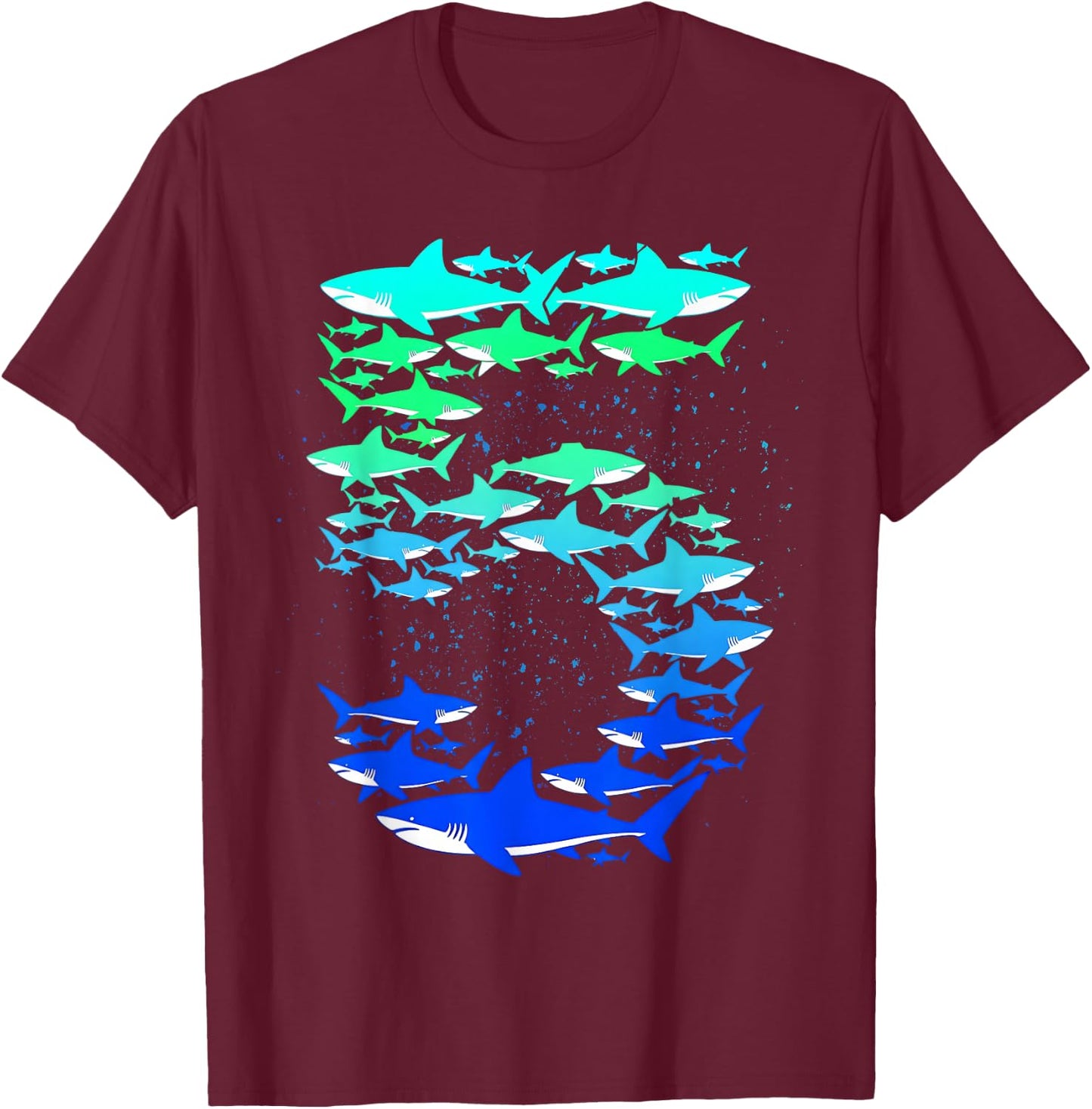 5th Birthday Kids Girls Boys 5 Year Old - Shark Number 5" T-Shirt - T-Shirt | Maroon