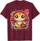 Happy Chinese New Year of the Snake 2025 Lunar Zodiac Kids T-Shirt - T-Shirt | Maroon