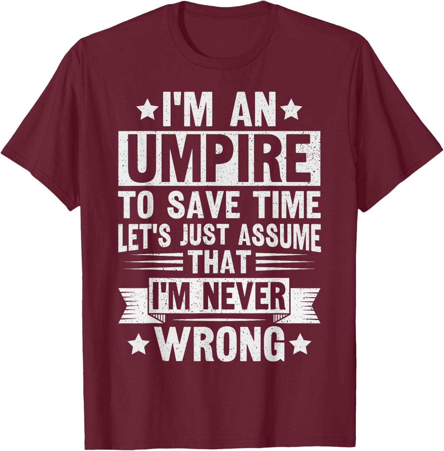 Umpire Funny Basketball Design for an Umpire T-Shirt - T-Shirt | Maroon