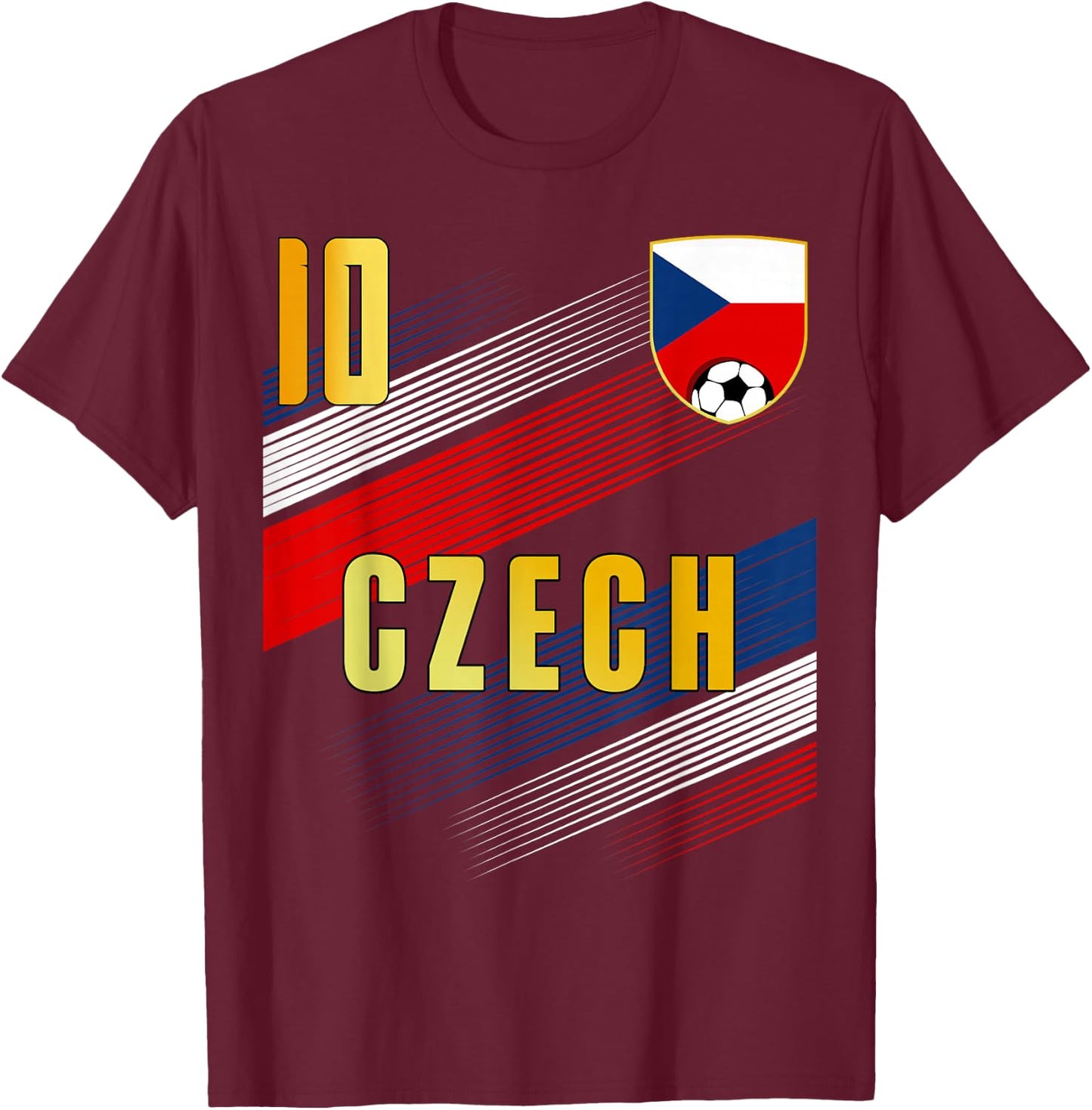 Czech Republic Flag Czechia Pride Lovers T-Shirt - T-Shirt | Maroon