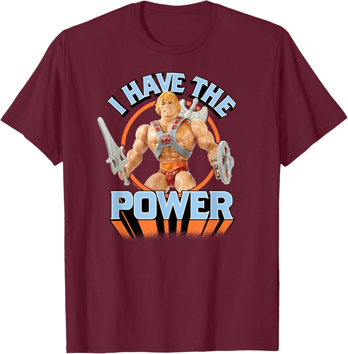 Masters Of The Universe - with German Text "Ich habe die, black T-Shirt - T-Shirt | Maroon