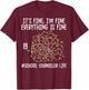 I'm Fine Everything Is Fine School Counselor Life Christmas T-Shirt - T-Shirt | Maroon