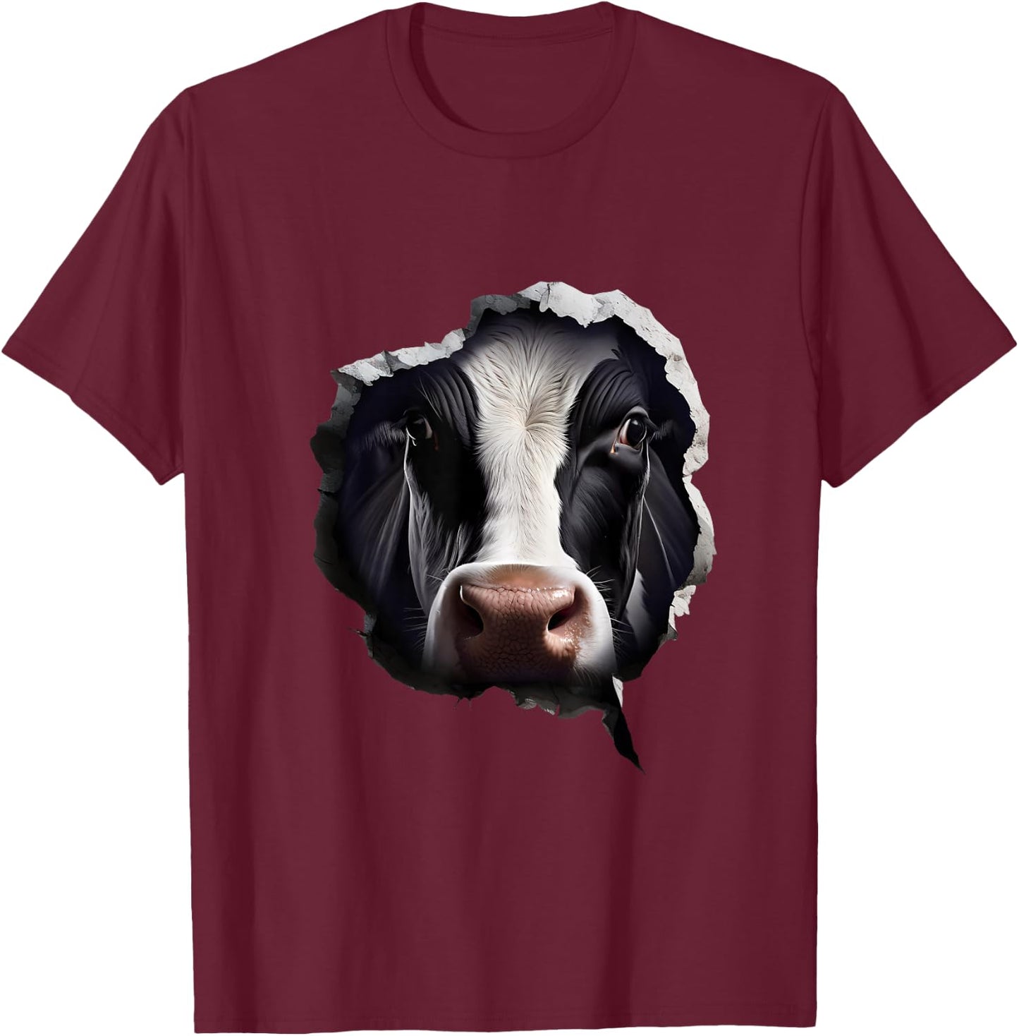 Cow Face T-Shirt - T-Shirt | Maroon