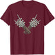 Rock On Guitar Neck Rock & Roll Halloween Skeleton Hand 2 T-Shirt - T-Shirt | Maroon