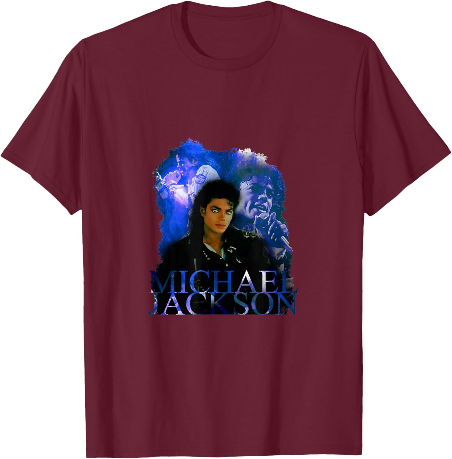 Michael Jackson-003 , Black, S T-Shirt - T-Shirt | Maroon