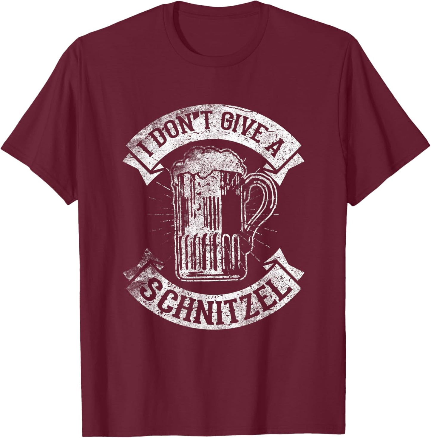 I Don't Give A Schnitzel Funny Saying German Pride T-Shirt - T-Shirt | Maroon