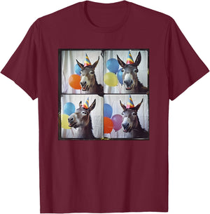 Donkey Lover Men Women Kids Farm Animal Birthday T-Shirt - T-Shirt | Maroon