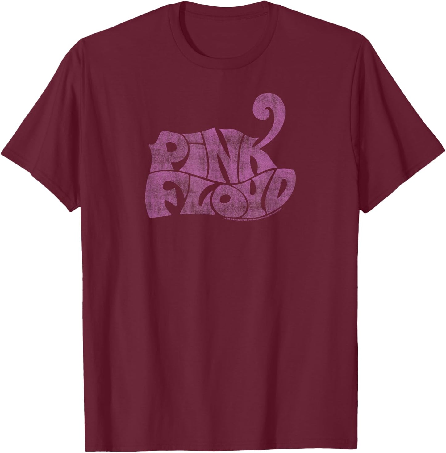 Black Pink Floyd Vintage : Classic Fit, Round Neck, Adult, Short Sleeve, Casual T-Shirt - T-Shirt | Maroon