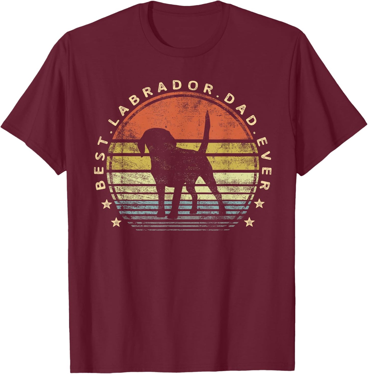 Best Labrador Dad Ever Daddy Gifts Lab Dog Lover Owner T-Shirt - T-Shirt | Maroon