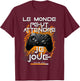 Gamer man teen passionate video games game console humor , Black, S T-Shirt - T-Shirt | Maroon