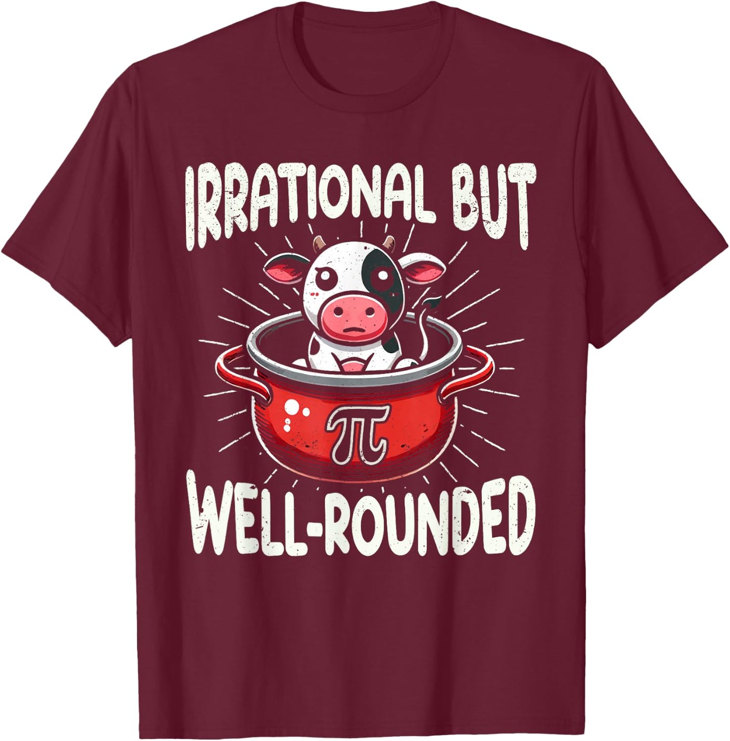 Beff Pot Pie Cow Pi Day T-Shirt - T-Shirt | Maroon
