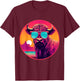 Buffalo Colorful Motif Sunglasses Bison Nature Artwork T-Shirt - T-Shirt | Maroon