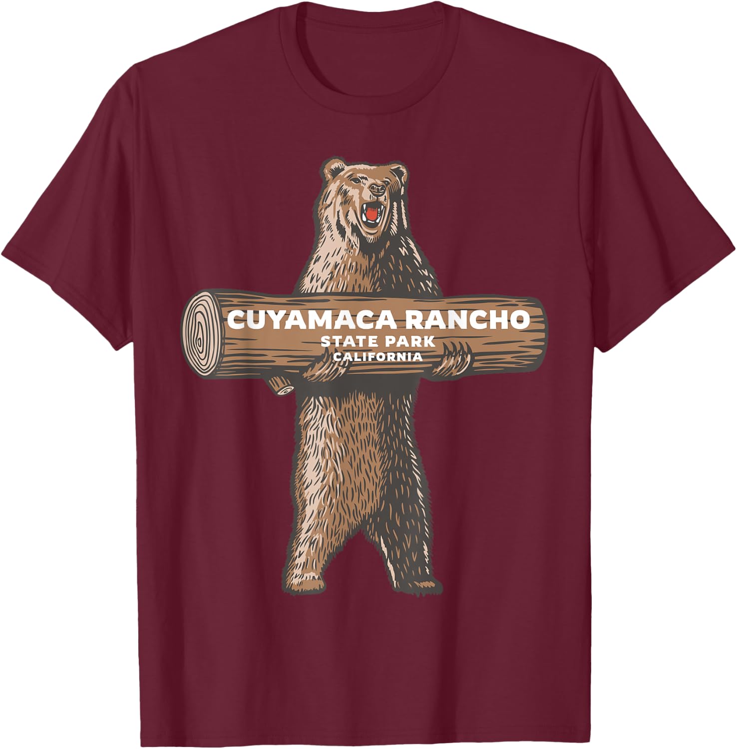 Cuyamaca Rancho State Park California CA Bear Souvenir T-Shirt - T-Shirt | Maroon