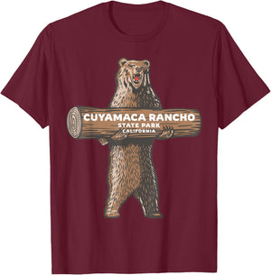 Cuyamaca Rancho State Park California CA Bear Souvenir T-Shirt - T-Shirt | Maroon