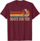 I'm Head Over Boots For You Vintage Cowboy Hat Country Music T-Shirt - T-Shirt | Maroon