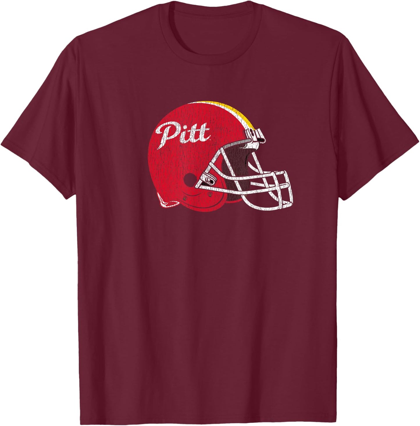 Pitt State Gorillas Football Retro Helmet Distressed T-Shirt - T-Shirt | Maroon