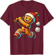 Funny Gingerbread Baseball Ugly Christmas Cookie T-Shirt - T-Shirt | Maroon
