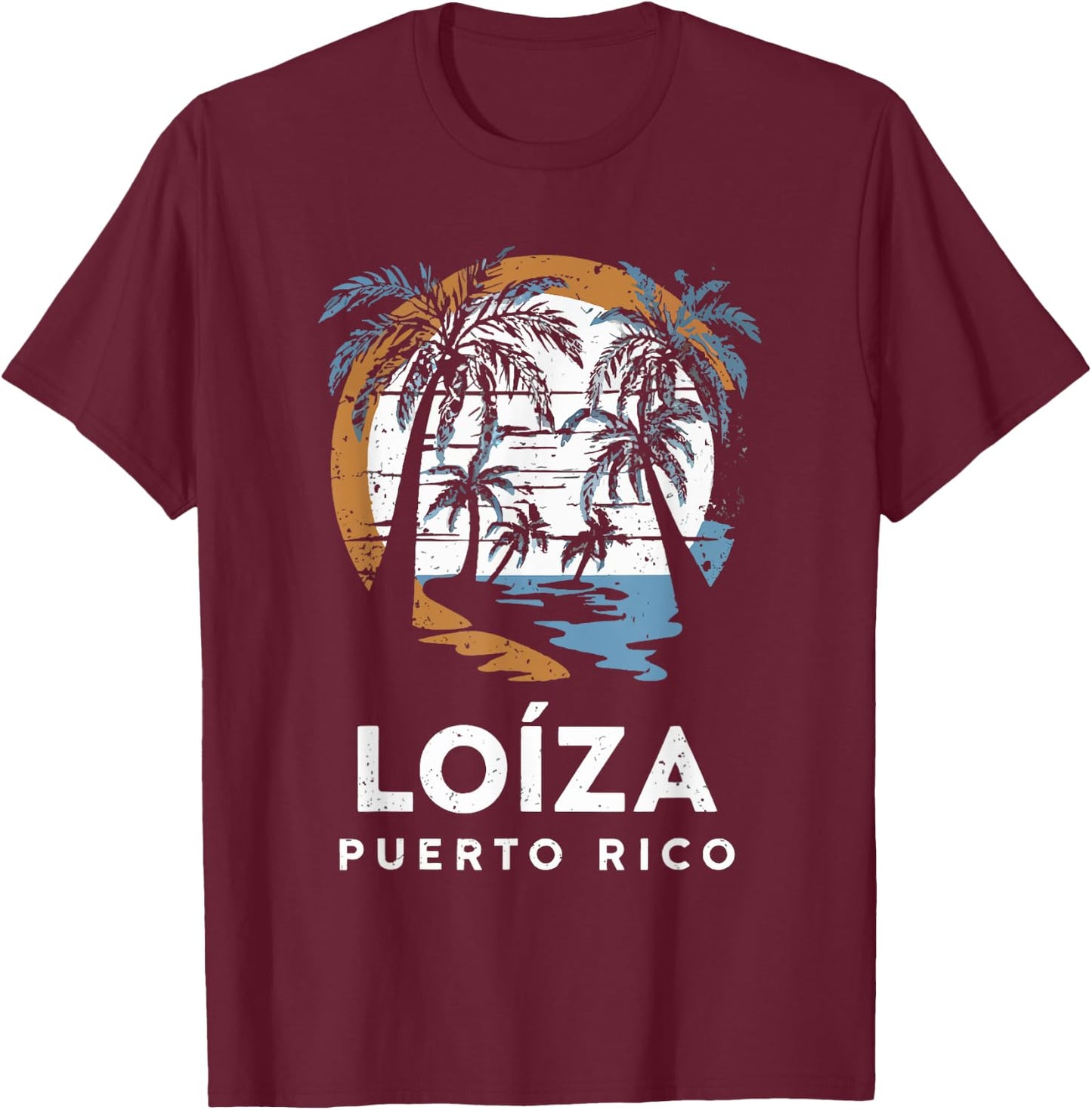 Loíza Puerto Rico T-Shirt - T-Shirt | Maroon