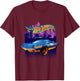 Hot Wheels - Night City in Retro Look , black T-Shirt - T-Shirt | Maroon