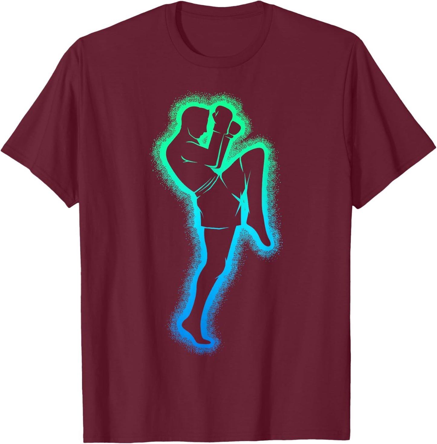 Muay Thai Boxing Thai Boy Child , Black, S T-Shirt - T-Shirt | Maroon