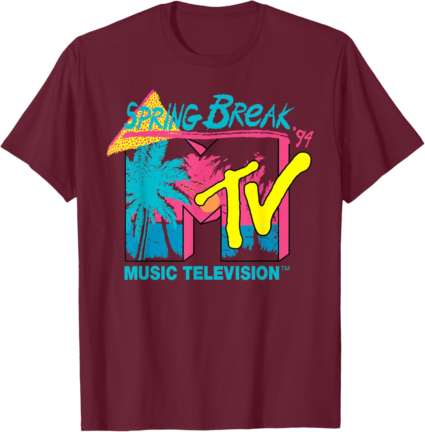 MTV - Spring Break 94 T-Shirt - T-Shirt | Maroon