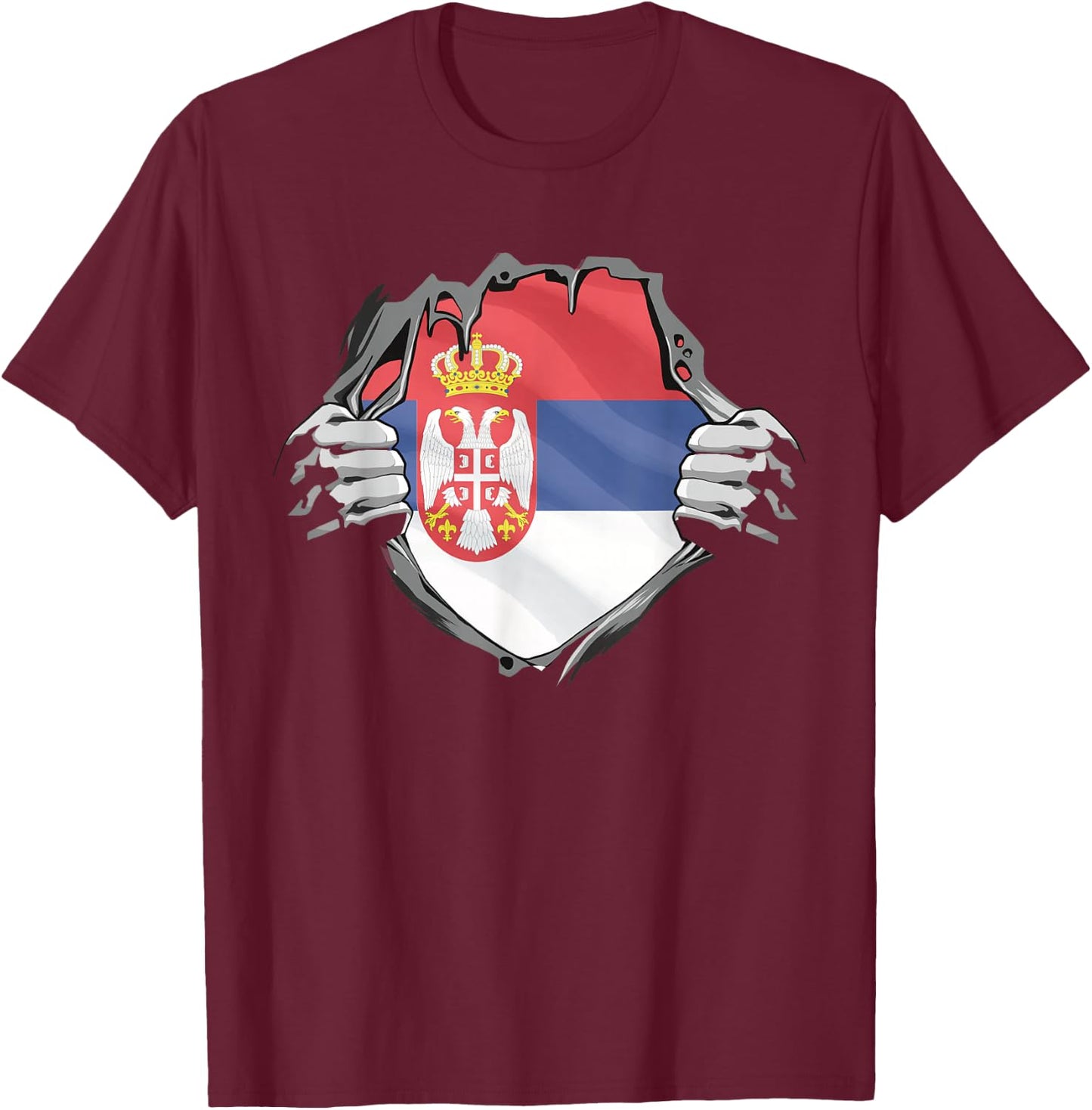 Serbia Football Jersey Alternative , black T-Shirt - T-Shirt | Maroon