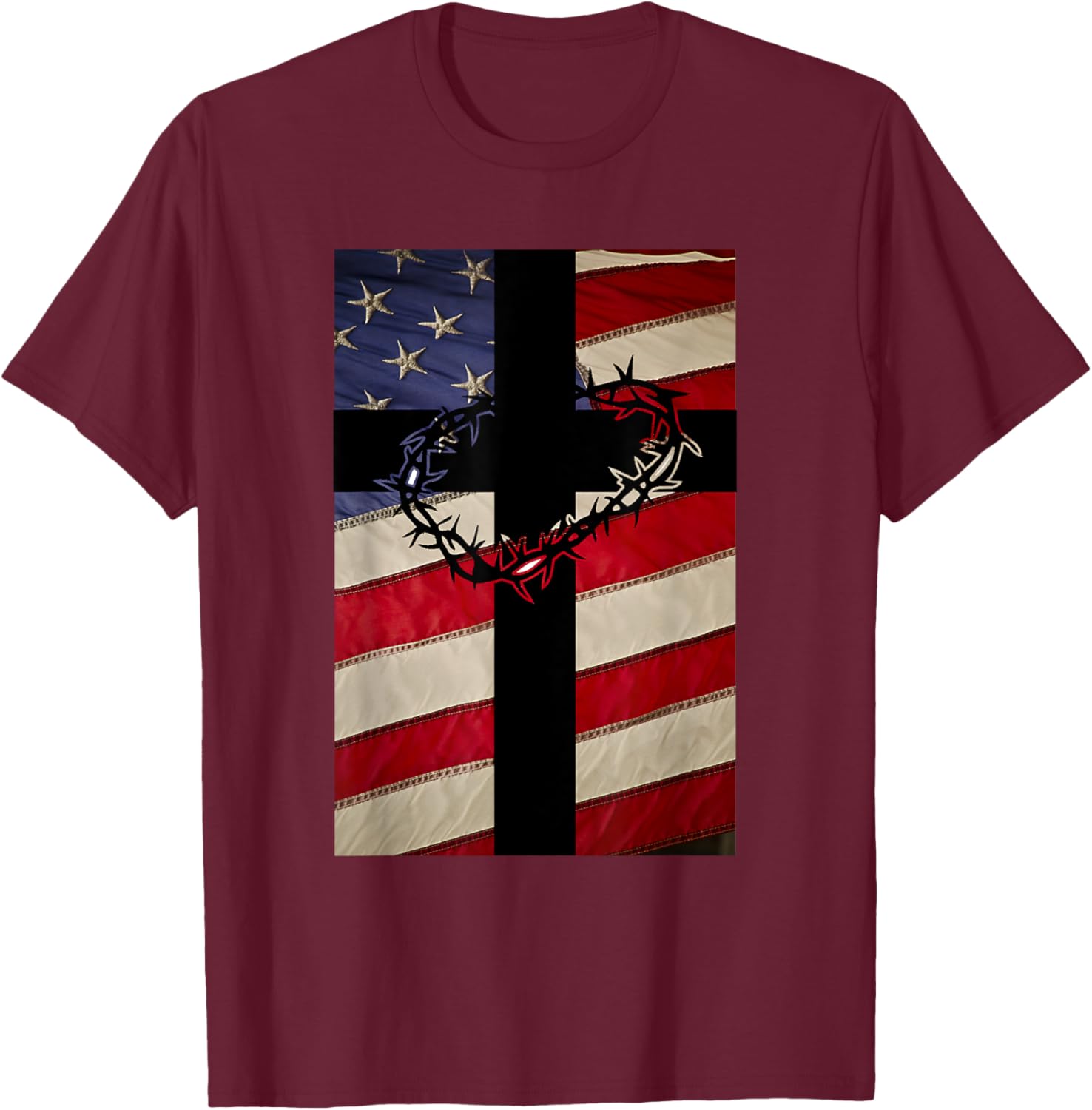 Christian Patriotic T Shirt - New Christianity Women Kids Men T-Shirt - T-Shirt | Maroon