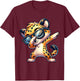 Dabbing Cheetah Sunglasses Cheetah Animal Colorful T-Shirt - T-Shirt | Maroon