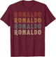 Vintage Cool Ronaldo First Name Funny Love Heart Ronaldo T-Shirt - T-Shirt | Maroon
