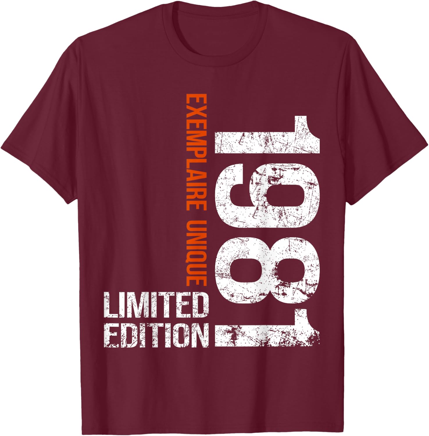 45th Anniversary 1981 Vintage 45 Years Men Vintage 1981 T-Shirt - T-Shirt | Maroon
