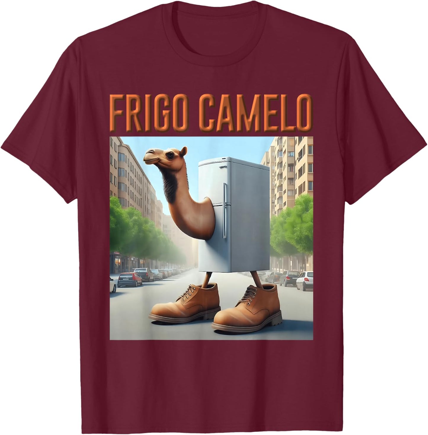 Frigo Camelo Camel AI Monster Italian Brainrot Kids Boys T-Shirt - T-Shirt | Maroon