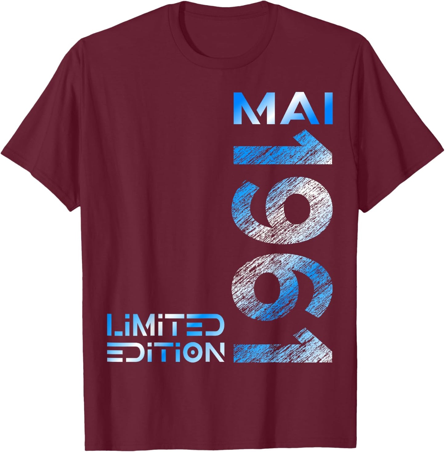 Limited Edition Mai 1961 Mann Frau 65. Geburtstag T-Shirt - T-Shirt | Maroon