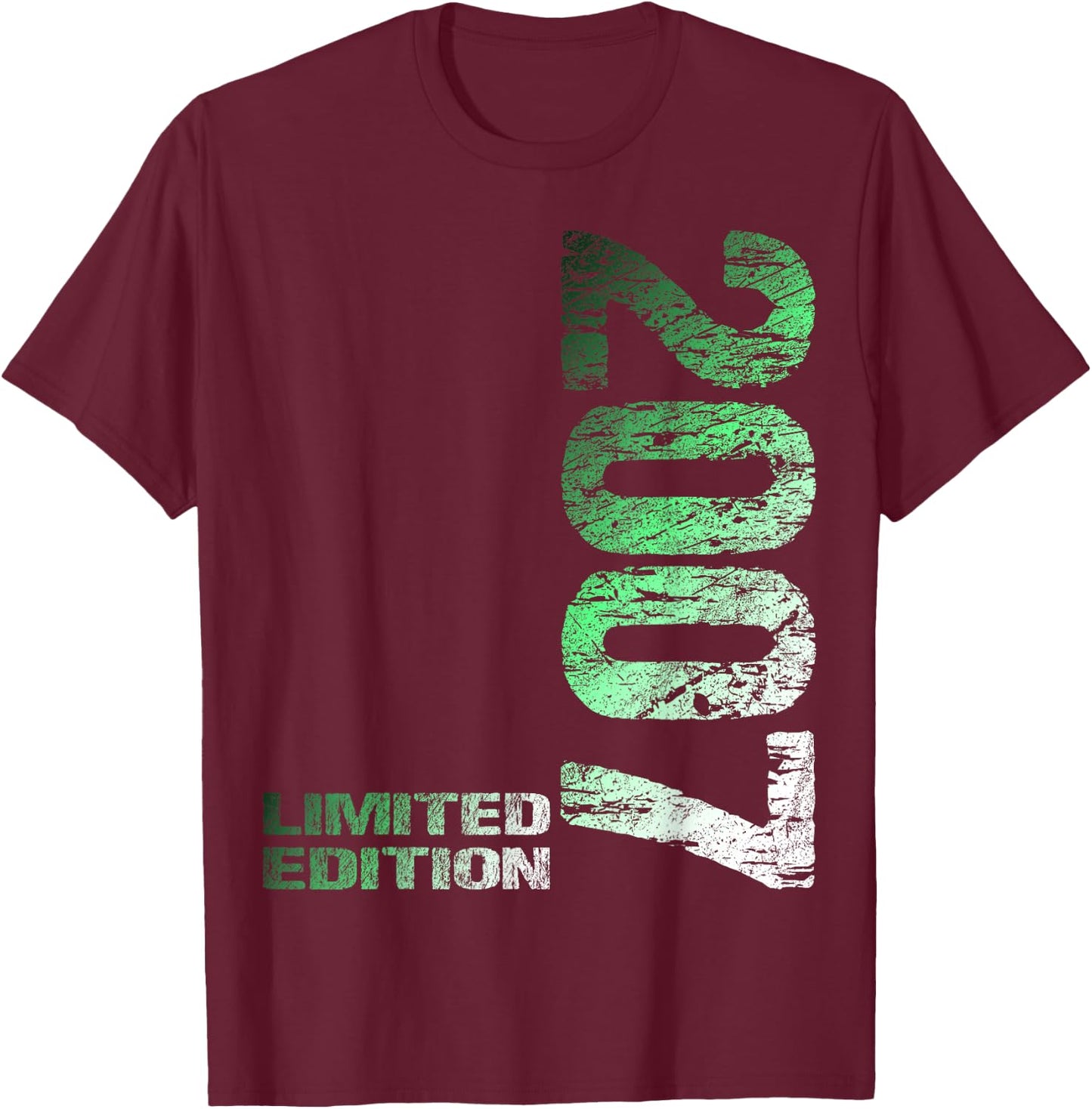 16th Birthday 2007 Limited Edition Boy Girl , black T-Shirt - T-Shirt | Maroon