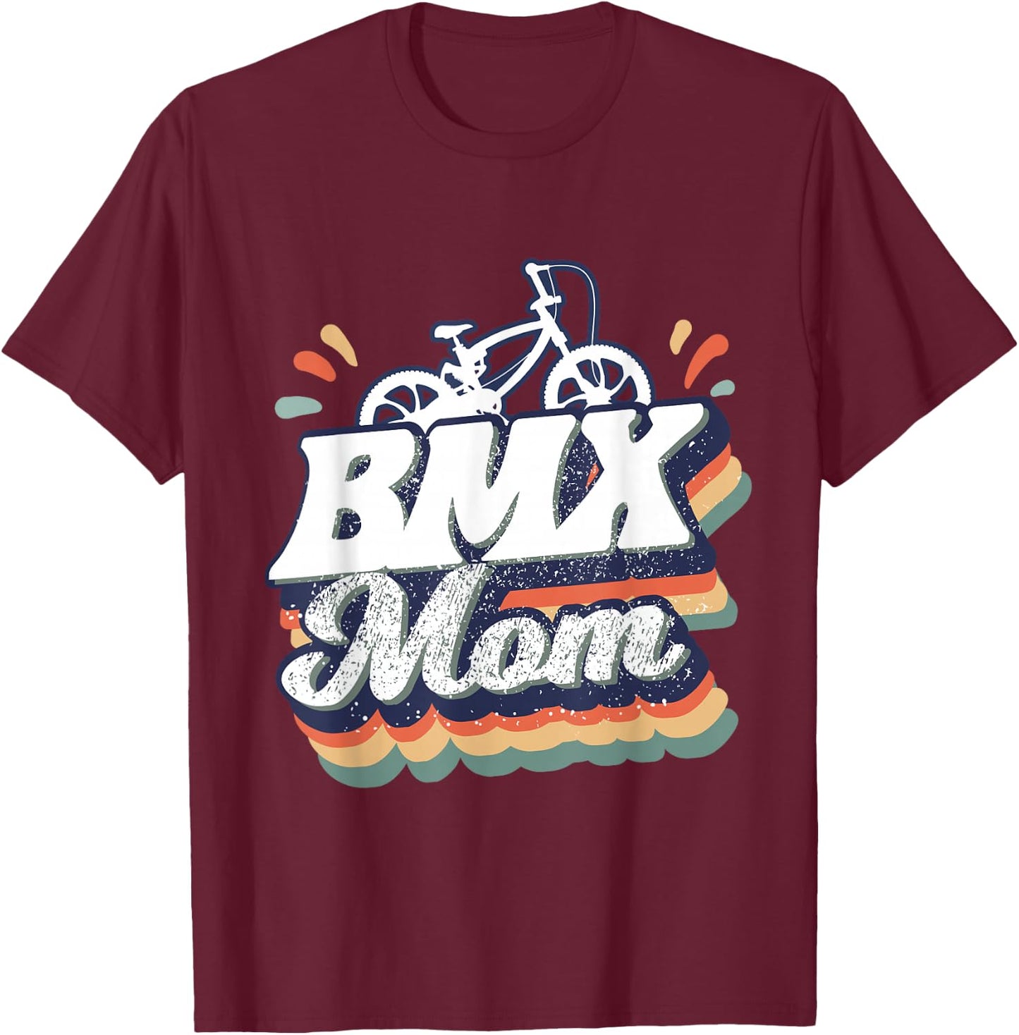 Vintage BMX Mom Gift Funny BMX Driver T-Shirt - T-Shirt | Maroon