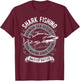 Shark Fisherman Vintage Angler Black Tip Shark Master Baiter T-Shirt - T-Shirt | Maroon