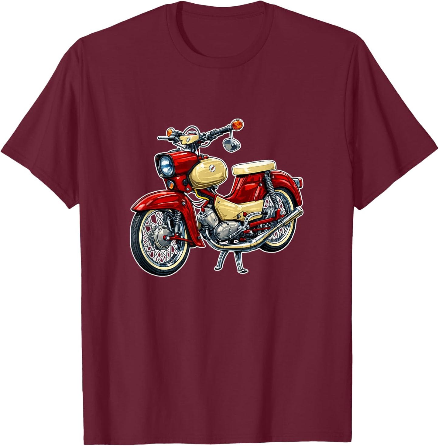 Simson SR4-2 Star MOFA Kult Motorrad DDR Klassiker Retro T-Shirt - T-Shirt | Maroon
