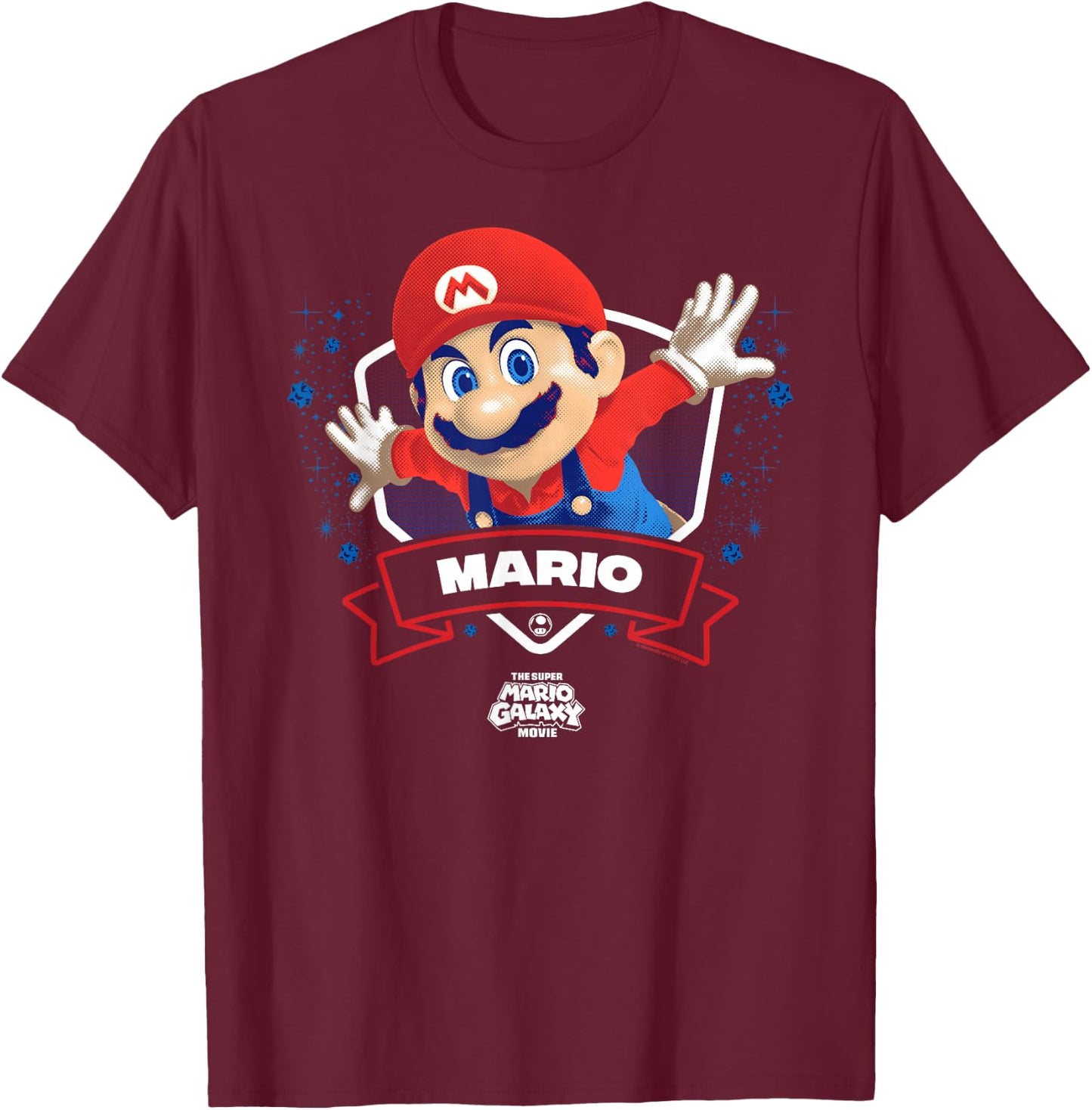 The Super Mario Galaxy Movie Mario Champion T-Shirt - T-Shirt | Maroon