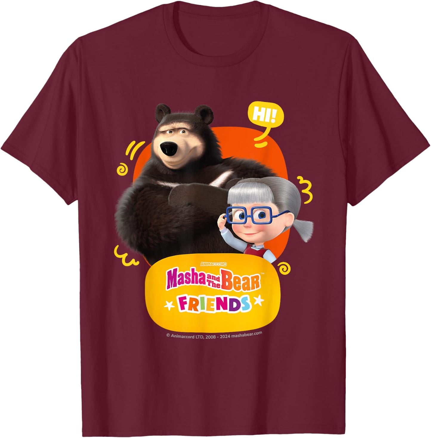 Friends. Hello there! T-Shirt - T-Shirt | Maroon