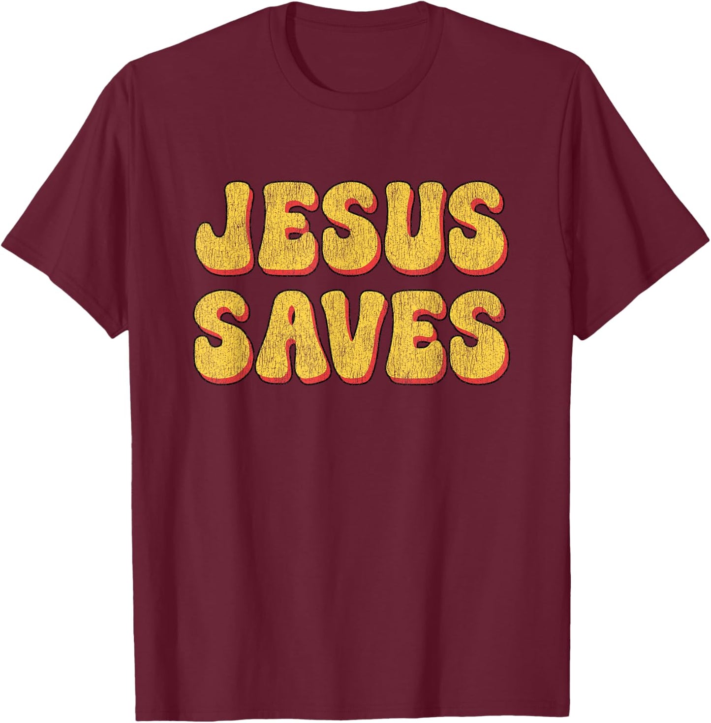 Jesus Saves - Popular Christian Faith Quote God Bible Christ T-Shirt - T-Shirt | Maroon