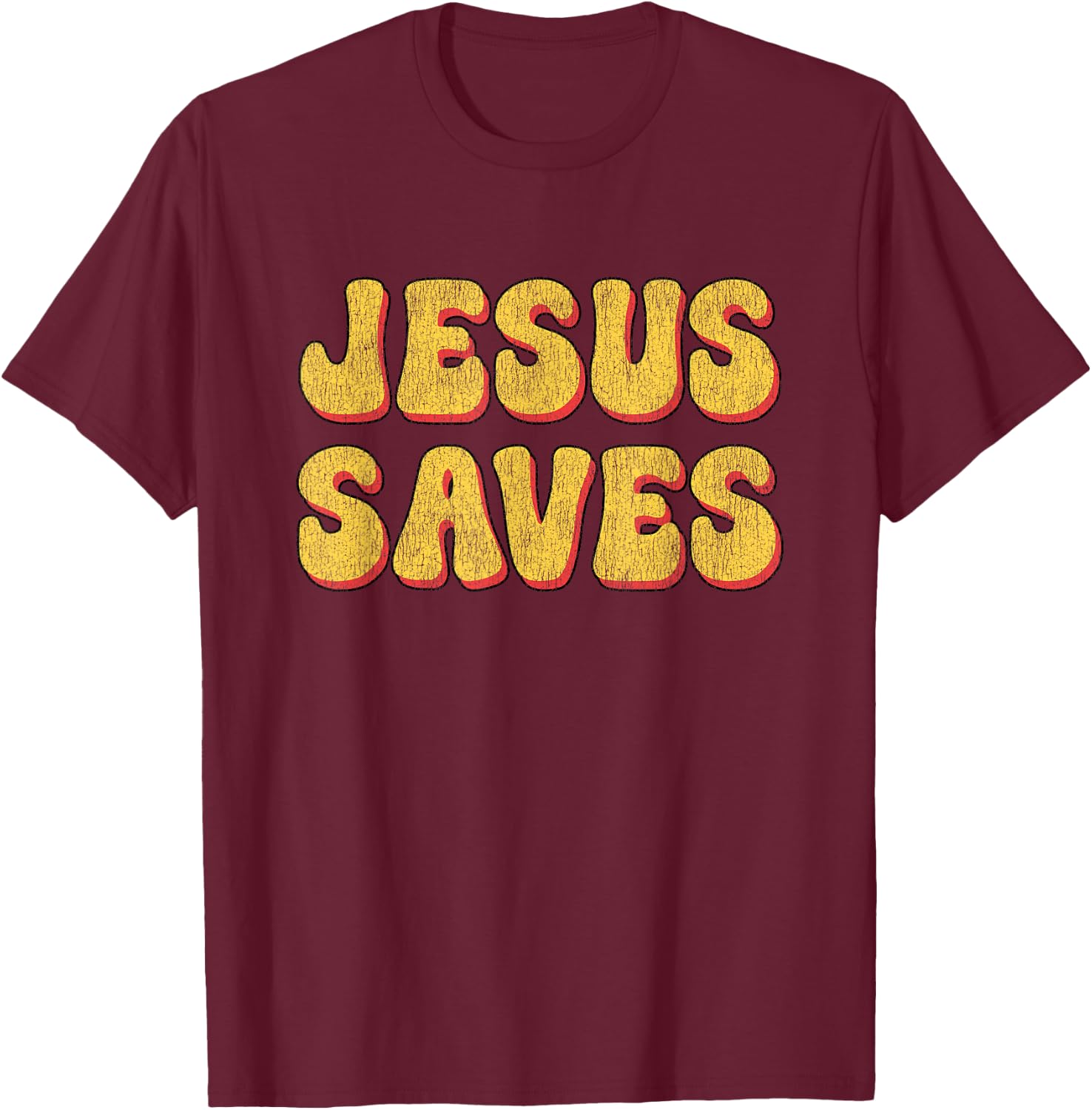 Jesus Saves - Popular Christian Faith Quote God Bible Christ T-Shirt - T-Shirt | Maroon