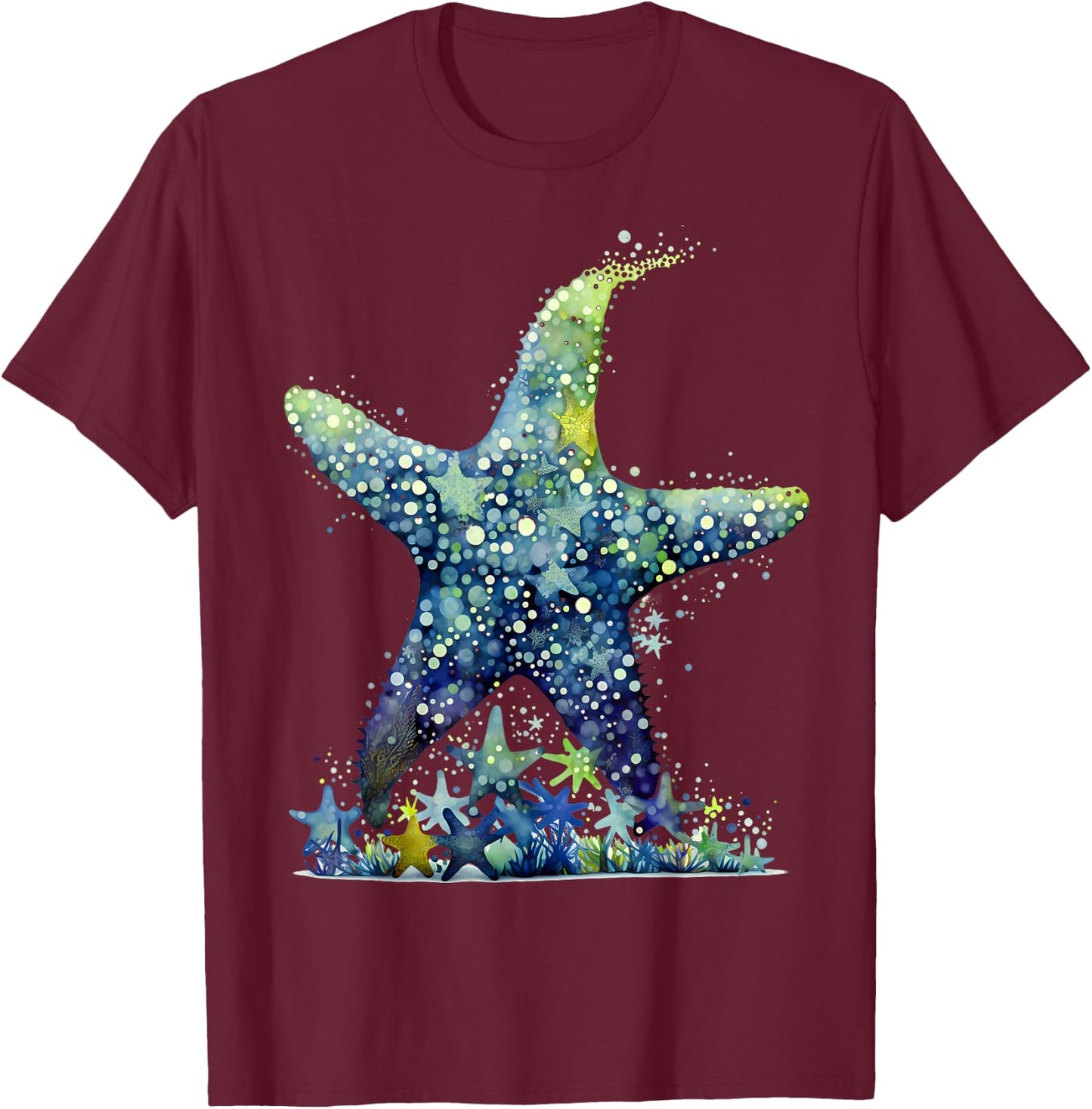 Starfish Costume Adult Women Children Starfish T-Shirt - T-Shirt | Maroon