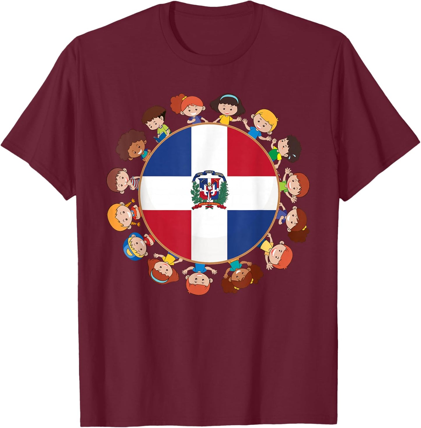 Dominican Republic Hispanic Heritage Month Dominicana Kids T-Shirt - T-Shirt | Maroon