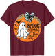 Spook Around & Find Out Ghost Middle Finger T-Shirt - T-Shirt | Maroon