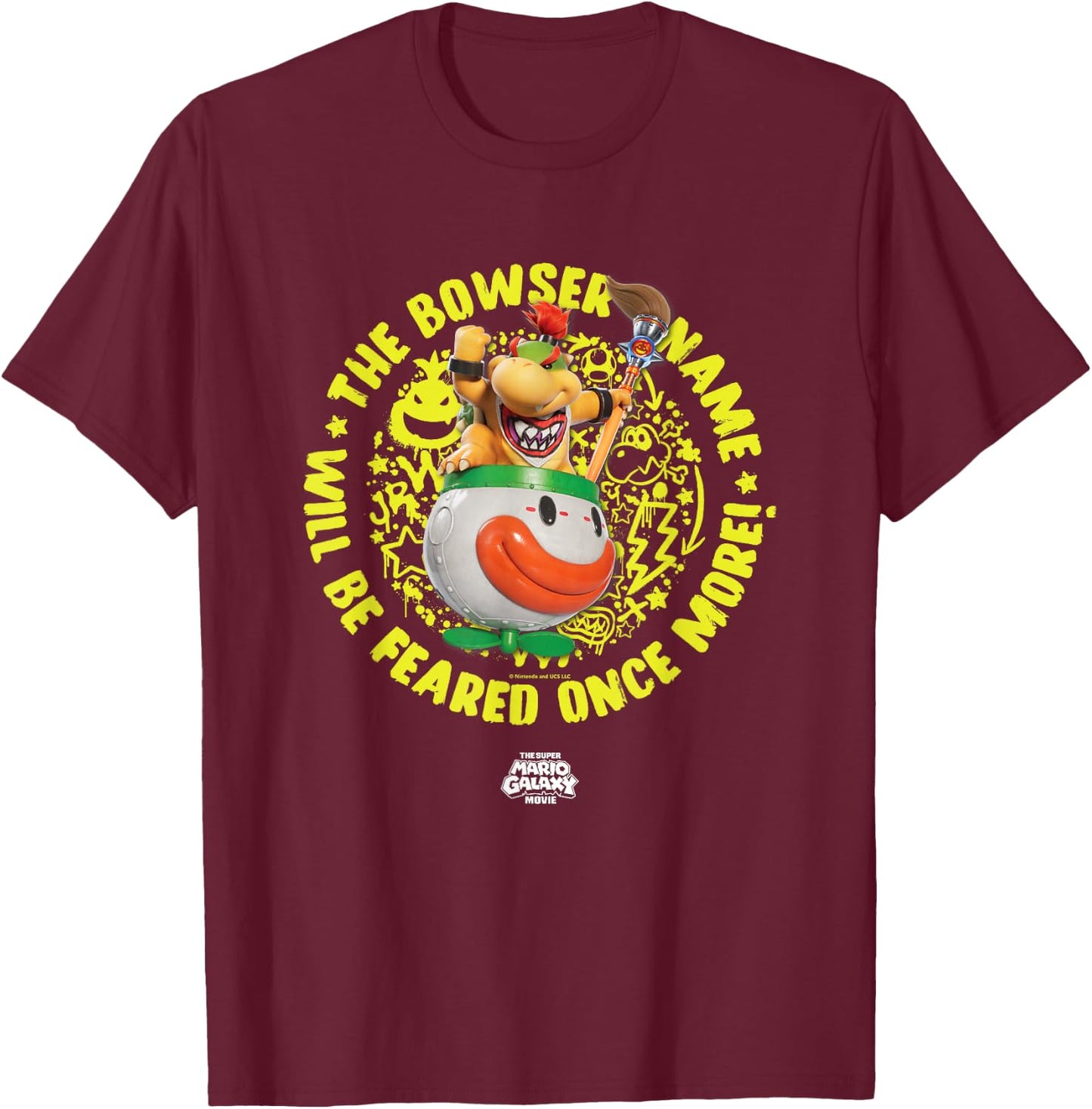 The Super Mario Galaxy Movie Bowser Jr. Feared T-Shirt - T-Shirt | Maroon
