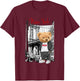 Cool New York City Teddy Bear Illustration Graphic Designs , Black, S T-Shirt - T-Shirt | Maroon