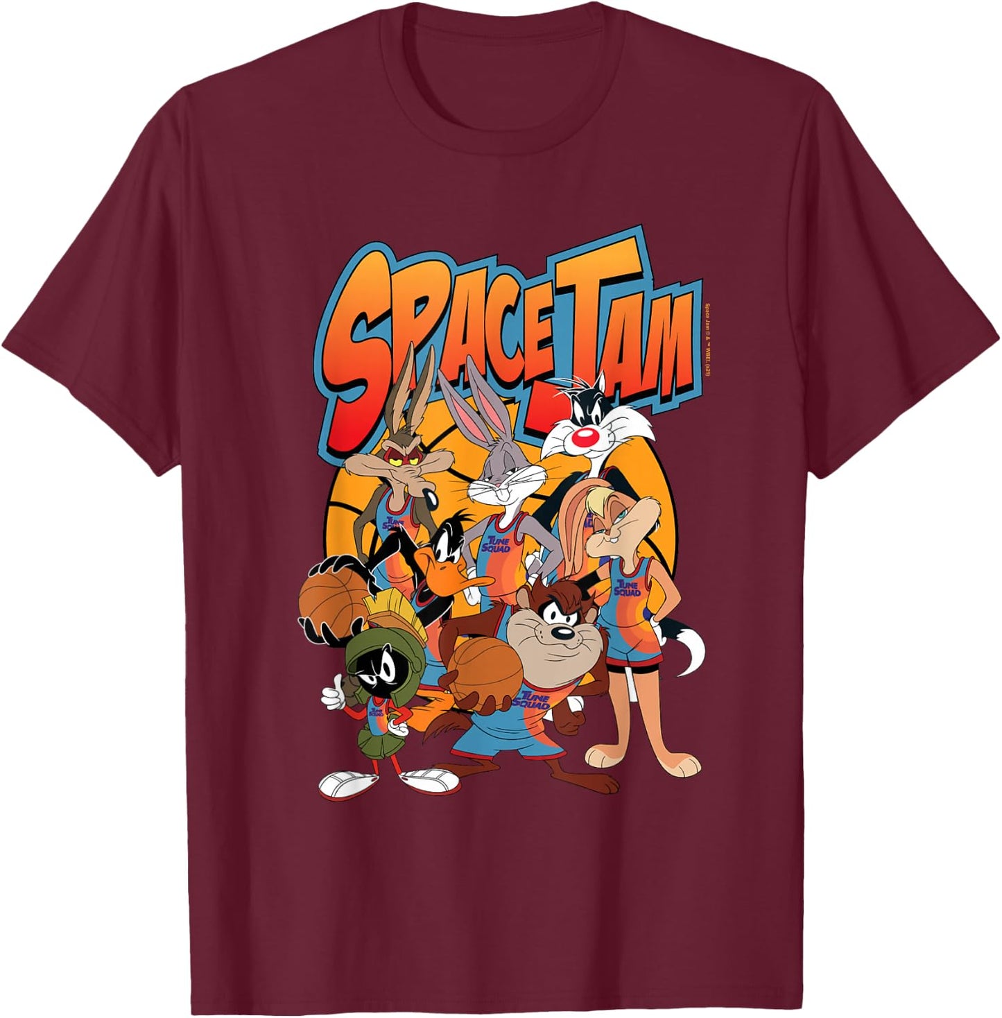 Space Jam Characters T-Shirt - T-Shirt | Maroon