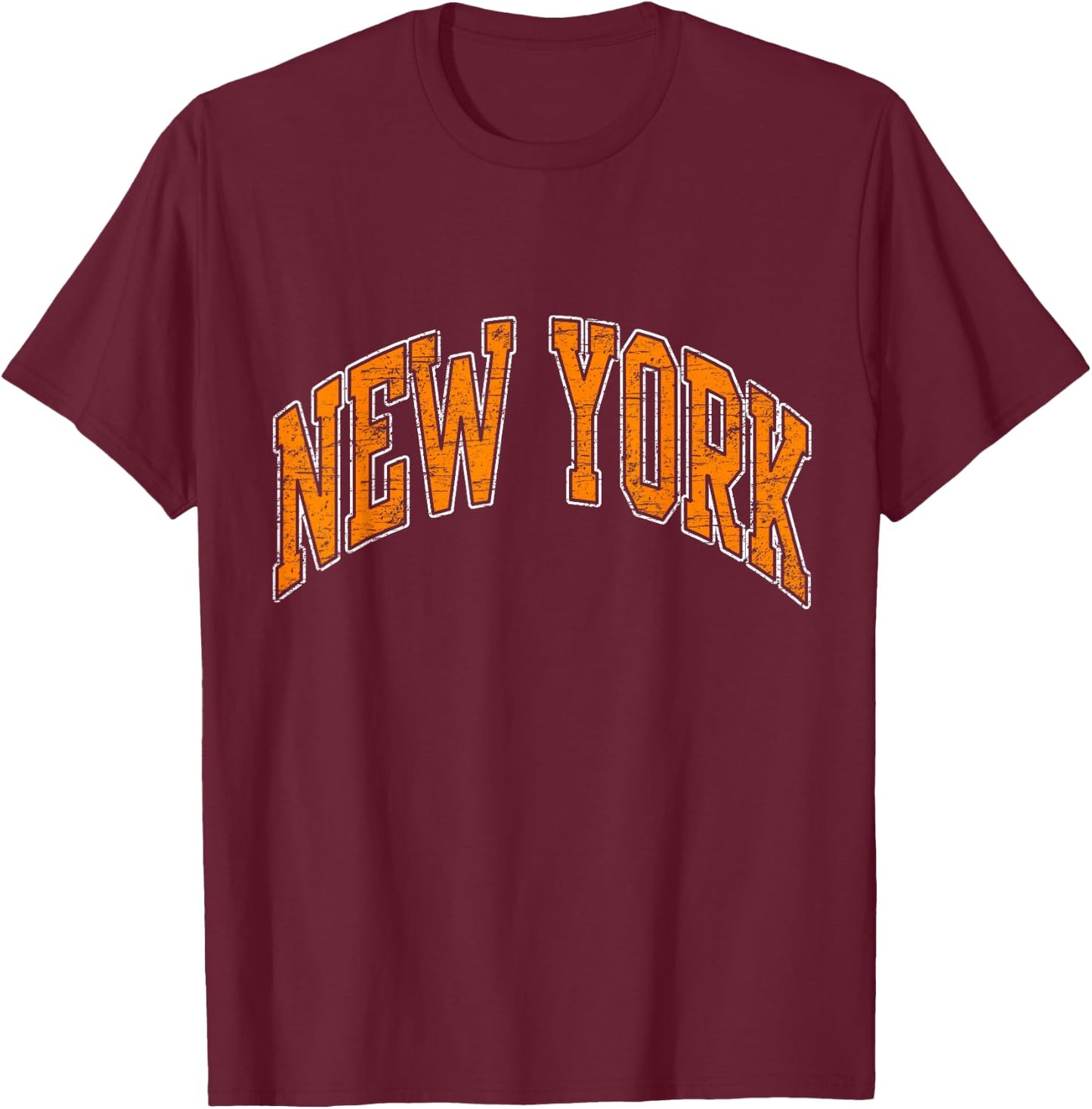 New York Vintage Retro Varsity Men Girl Women Kids Adult T-Shirt - T-Shirt | Maroon