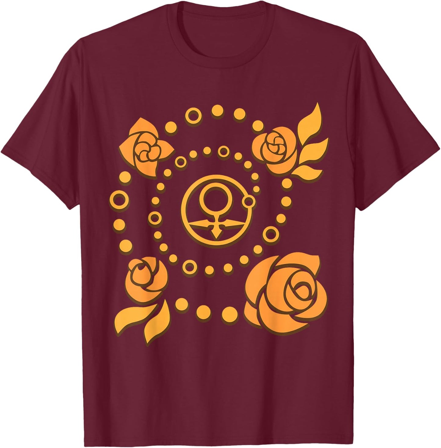 Venus Heart Charm Symbol Kawaii Anime Love Chain Design T-Shirt - T-Shirt | Maroon